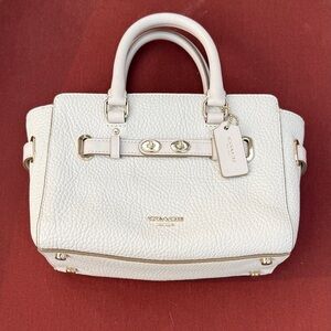 EUC Coach Leather Mini Blake Carryall in Chalk (Cream/White)